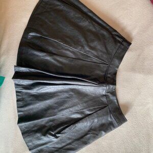 Faux Leather School-girl Skirt